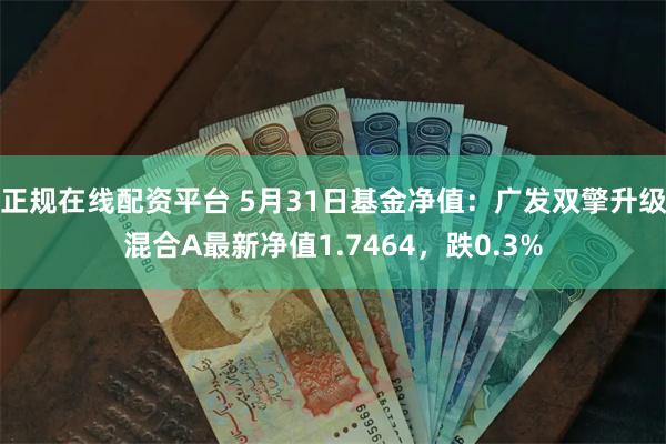 正规在线配资平台 5月31日基金净值：广发双擎升级混合A最新净值1.7464，跌0.3%